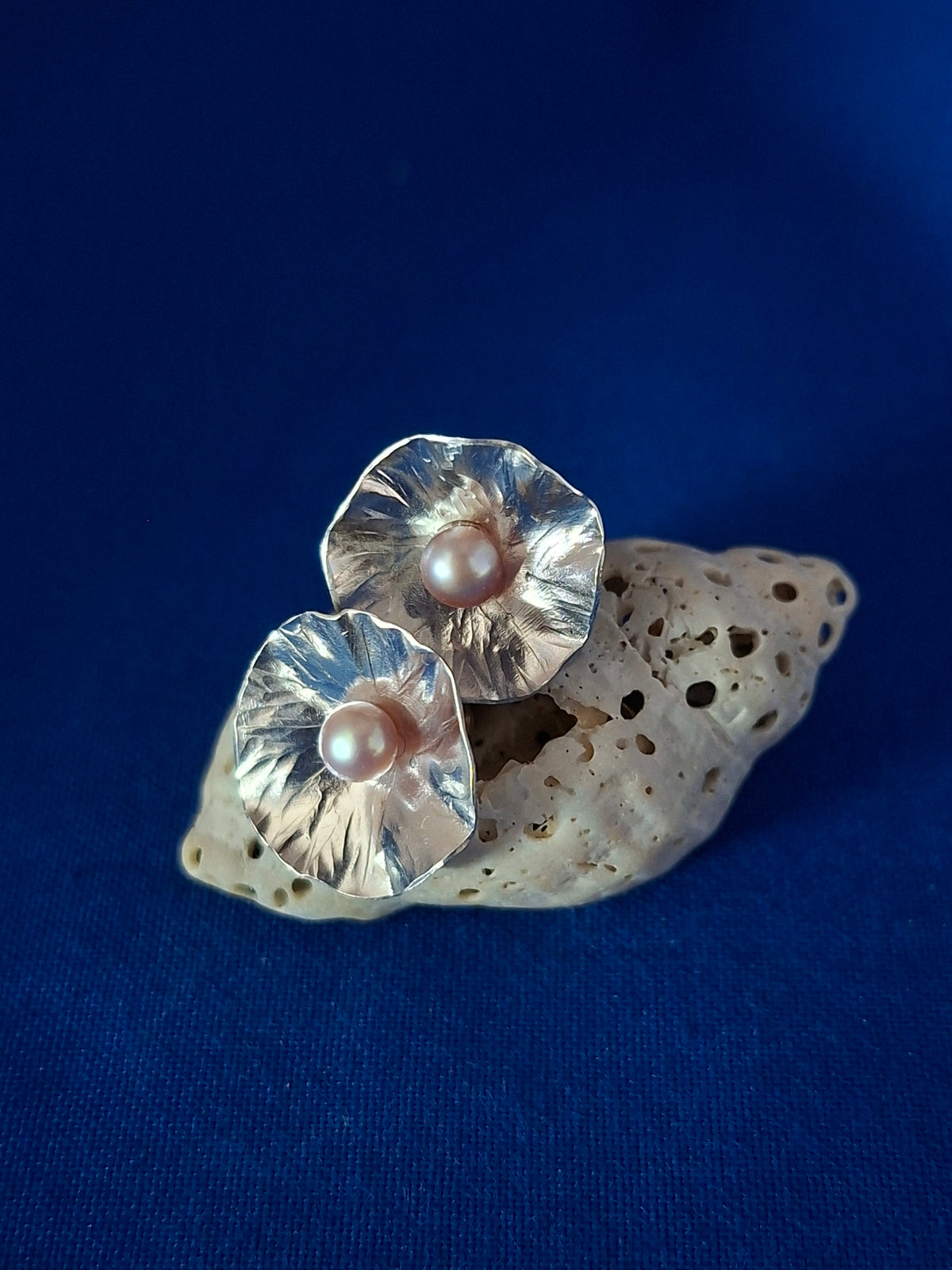 Silver Studs with Pearl