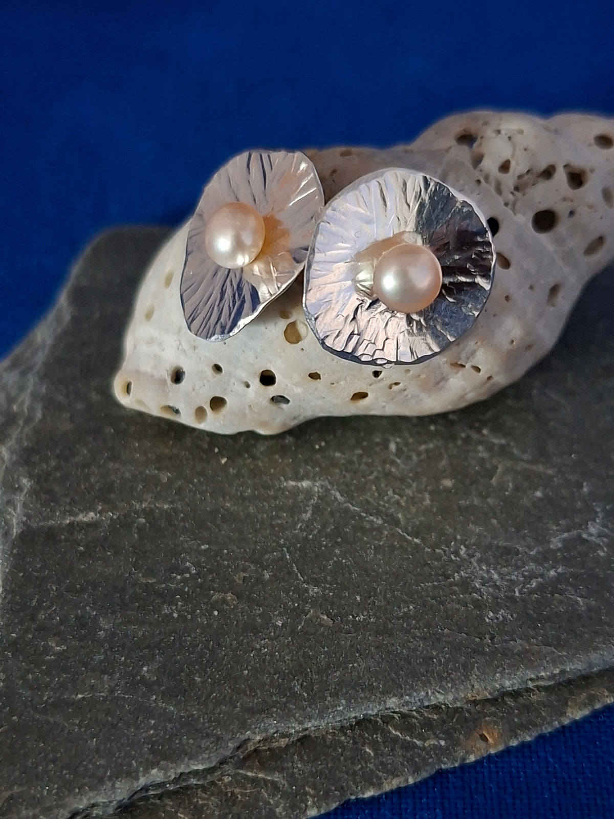 Silver Studs with Pearl
