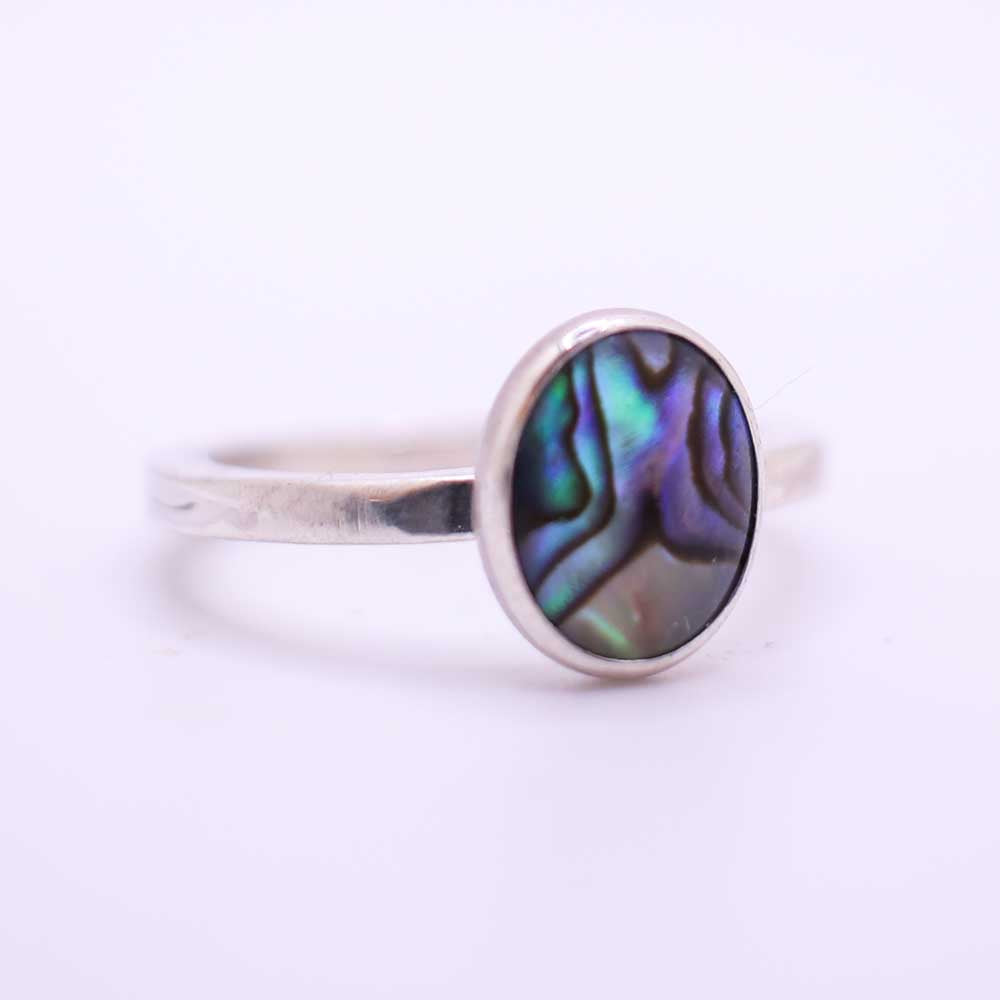 Silver Ring with Paua Shell