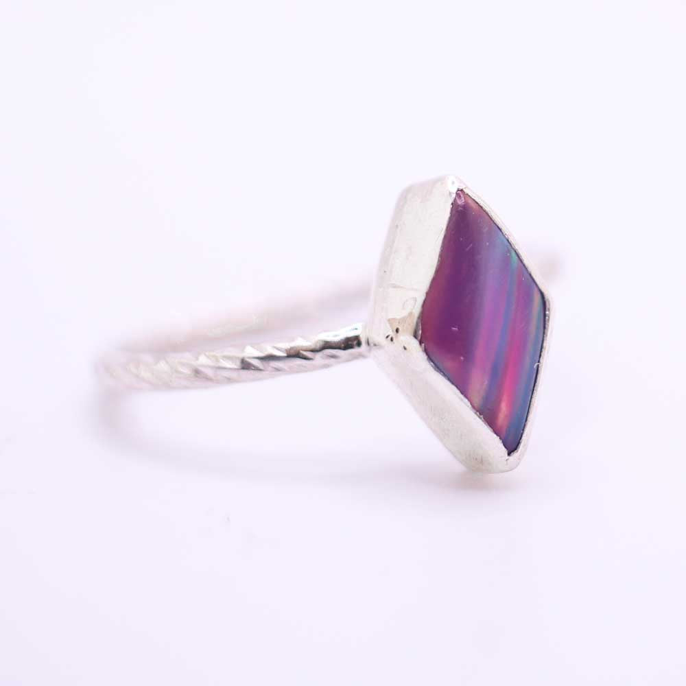 Pink Aurora Opal Ring