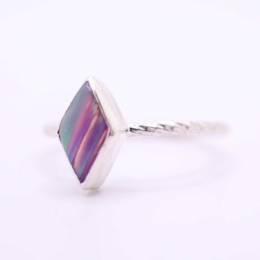Pink Aurora Opal Ring