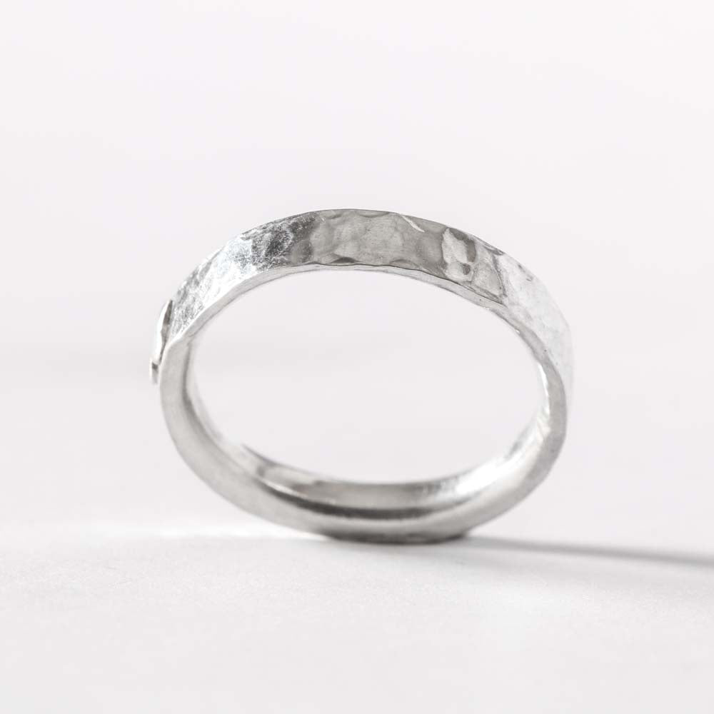 Silver Ring with Hammered Texture (Multiple Sizes)