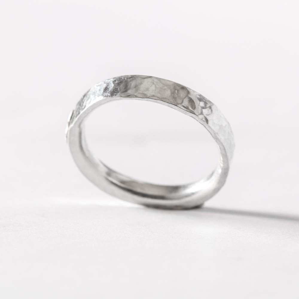 Silver Ring with Hammered Texture (Multiple Sizes)