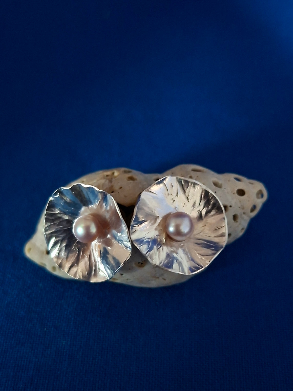 Silver Studs with Pearl