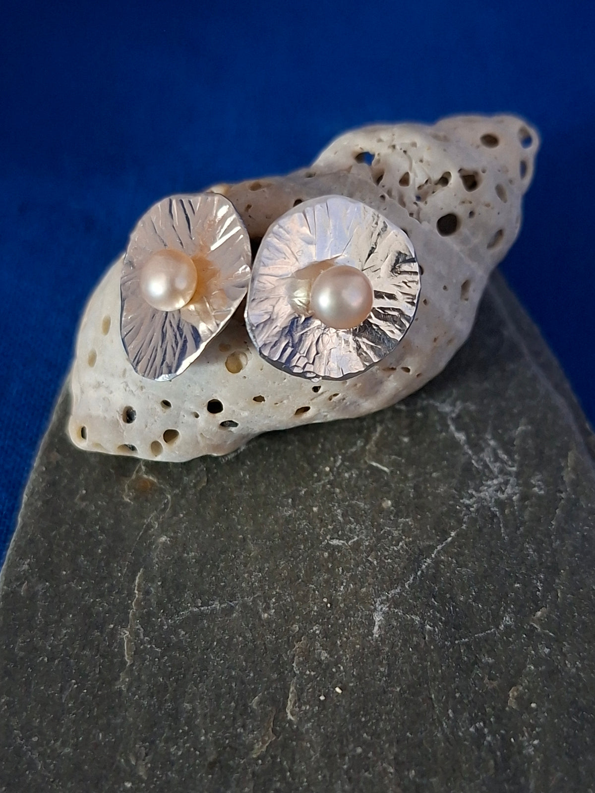Silver Studs with Pearl