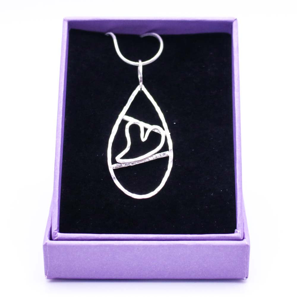 Heart on Teardrop Pendant