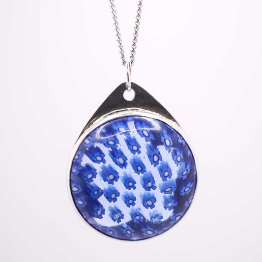 Cornflower Blue Glass Pendant