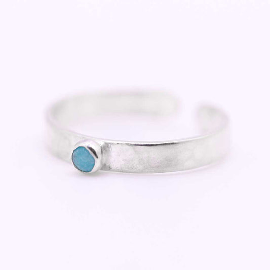 Silver Ring with Amazonite Gemstone