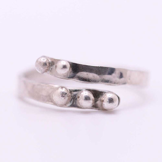 Silver Pebbles Wrap Ring