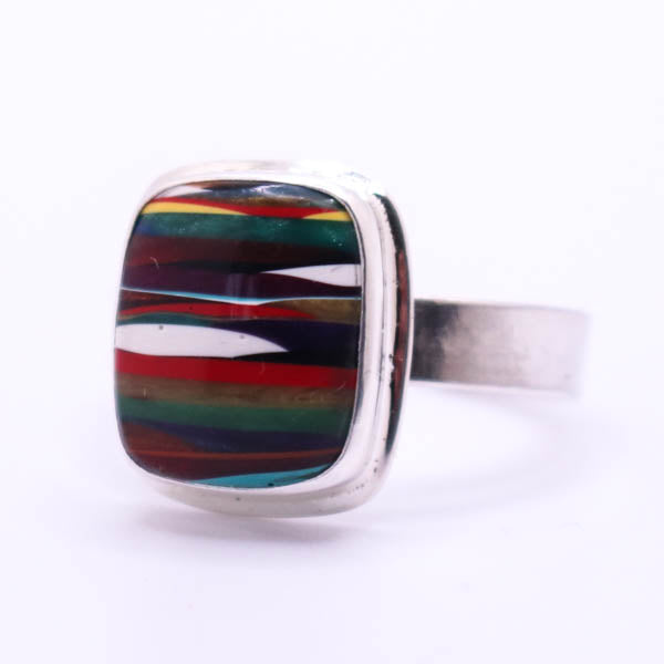 Silver Ring with Oregon Surfite