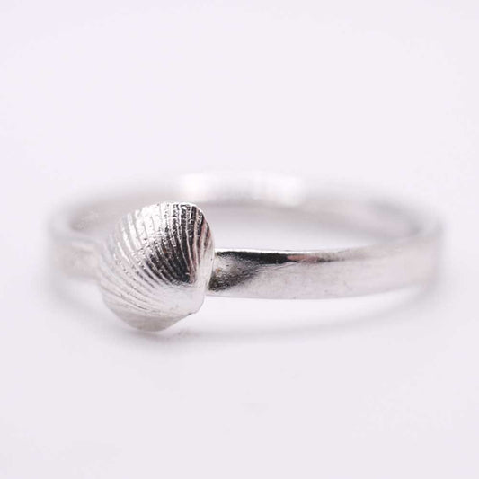 Silver Ring with Small Cockle Shell