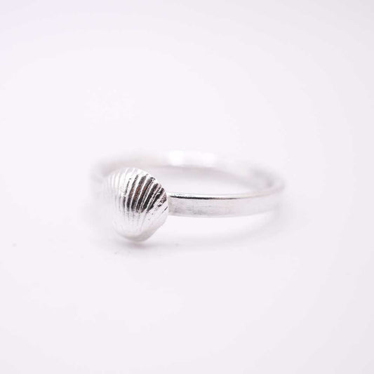 Silver Ring with Small Cockle Shell