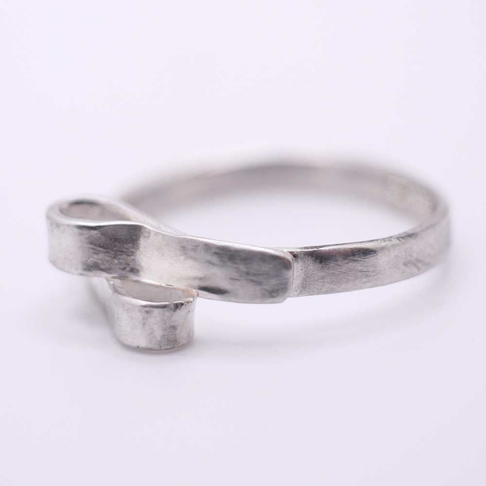 Silver Ring with 'Loop Backs'