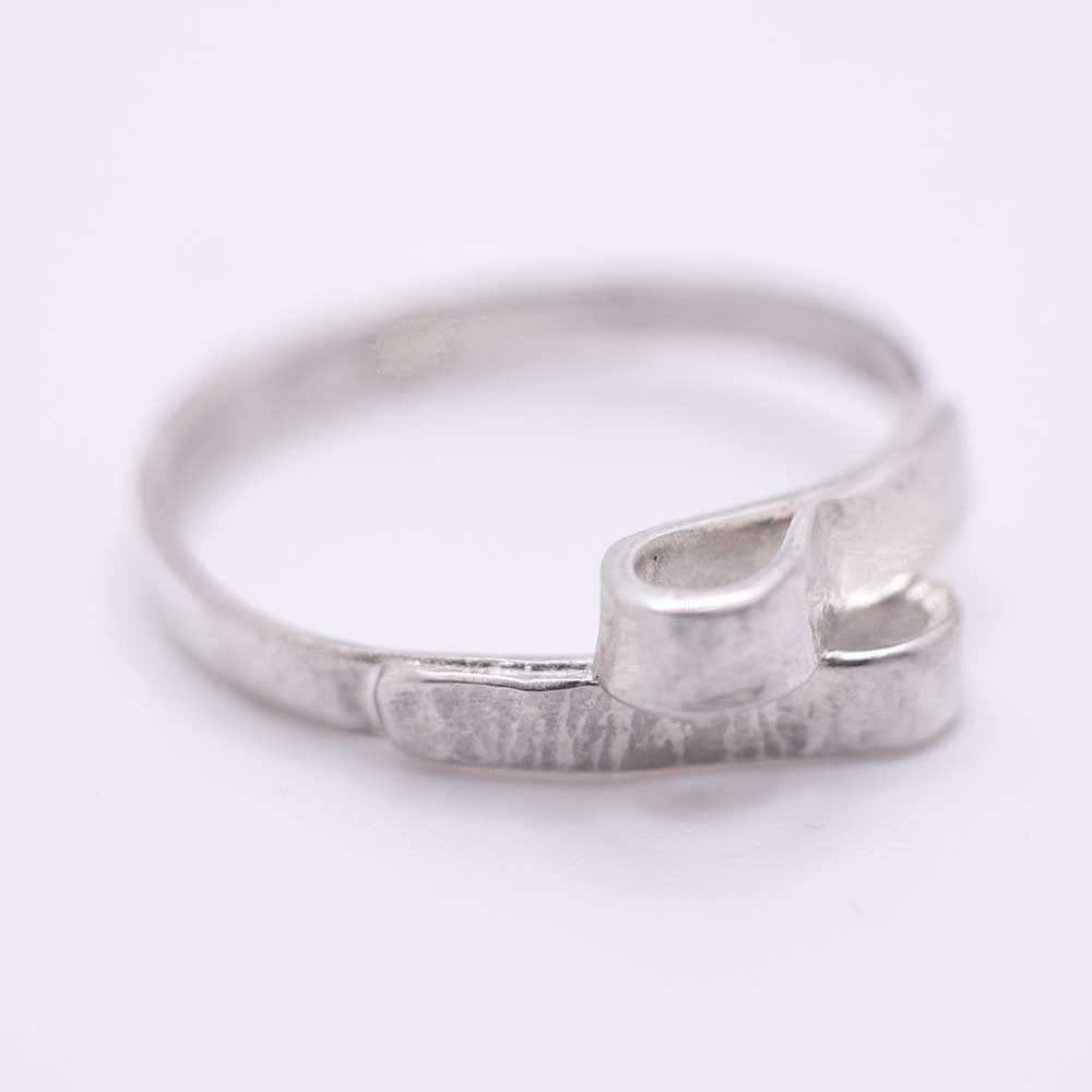 Silver Ring with 'Loop Backs'