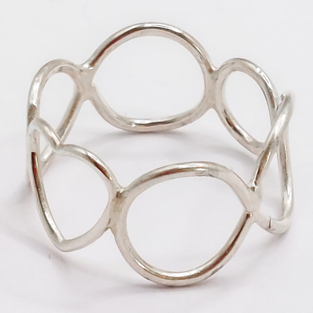 Heart and Circles Handmade Silver Ring