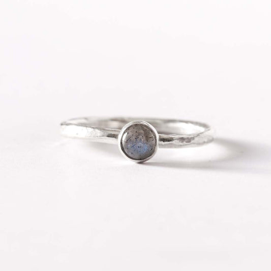 Silver Ring with Labradorite Stone