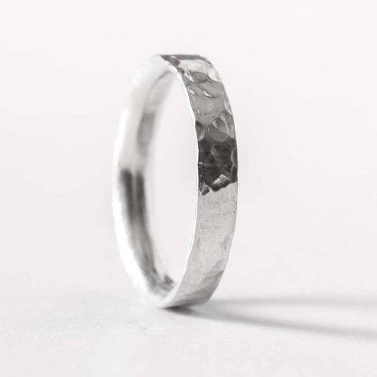 Silver Ring with Hammered Texture (Multiple Sizes)